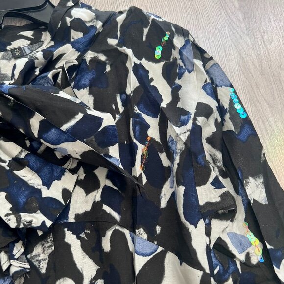 TwinSet Simona Barbieri Milan shift M lightweight sequin abstract animal print - Picture 3 of 7